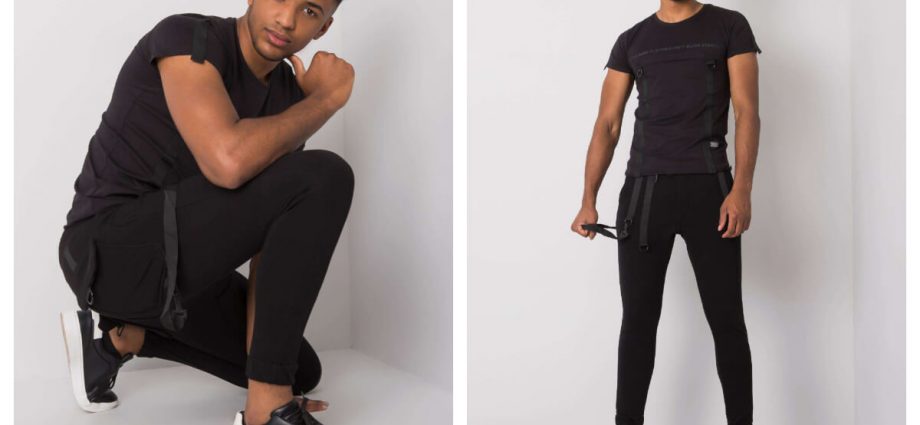Męskie spodnie dresowe w kolorze czarnym