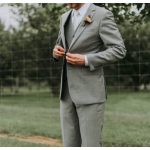 Męskie spodnie na wesele z materiału