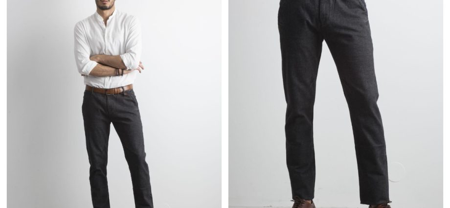 ciemnoszare spodnie garniturowe męskie na wiosnę